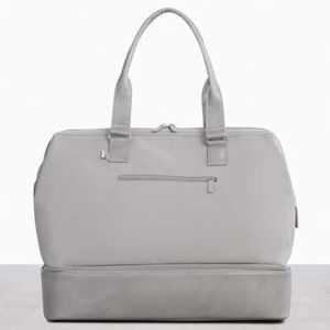 BEIS The Weekender Bag Gray Canvas Luggage Full Size NEW w/Tags